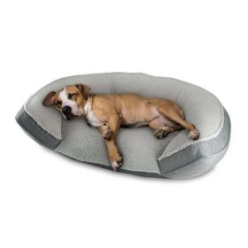 Arlee Step In Oval Round Cuddler Pet Dog Bed - Memory Foam - Chew Resistant - Large/Extra Large (choose your color)