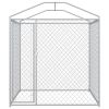 Outdoor Dog Kennel with Canopy Top 78.7"x78.7"x88.6"