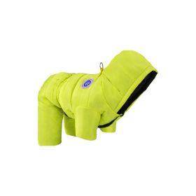Winter Pet Cotton-padded Clothes Thickening Thermal Windproof Multifunctional (Option: Grass green-S)