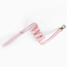 Pet Leather Traction Rope (Color: pink)