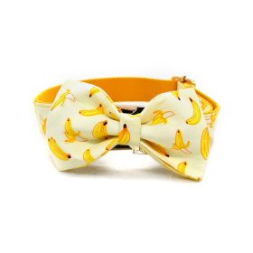 Yellow Banana Dog Traction Rope (Option: Bow tie collar-L)