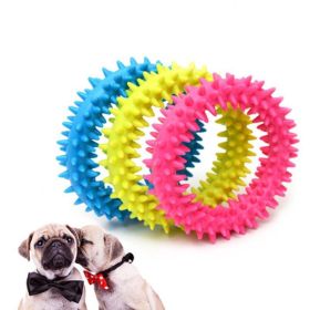 Pet Dog Toy Non-Toxic Rubber Cute Round Play Durable To Chew Toys Dog Tooth Cleaning Molar Training Safe Toy Pet Supplies (Color: green)