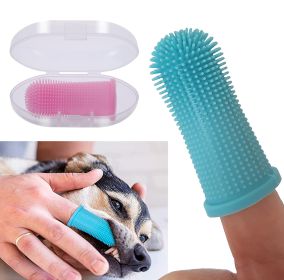 3pcs Dog Super Soft Pet Finger Toothbrush Teeth Cleaning Bad Breath Care Nontoxic Silicone Tooth Brush Tool Dog Cat Cleaning Supplies (Color: pink)
