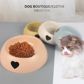 Pet Supplies Dog Bowl Rice Bowl Plastic Love Single Bowl Pet Bowl Cat Bowl Pet Bowl Love Pet Bowl (Metal Color: orange)