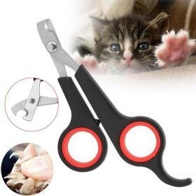 Pet Nail Claw Grooming Scissors Clippers For Dog Cat Bird Toys Gerbil Rabbit Ferret Small Animals Newest Pet Grooming Supplies (Metal Color: black&red)