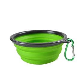 Travel Walking Pet Supplies Portable Cat Dog Bowls Water Feeder (Color: green)