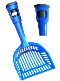 Pet Life Poopin-Scoopin Dog And Cat Pooper Scooper Litter Shovel With Built-In Waste Bag Handle Holster (Color: Blue)