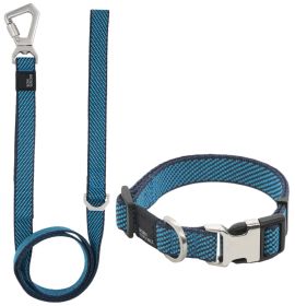 Pet Life 'Escapade' Outdoor Series 2-in-1 Convertible Dog Leash and Collar (Color: Blue)