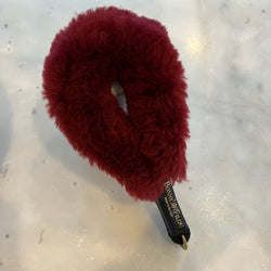 Shearling Fur Grip (Color: Burgundy)