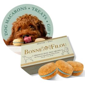 Dog Macarons - Count of 3 (Dog Treats | Dog Gifts) (Flavor: Mint)