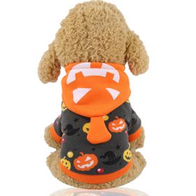 Pumpkin Lamp Pet Costume Funny Halloween Christmas Dog Clothes (Option: Pumpkin-S)