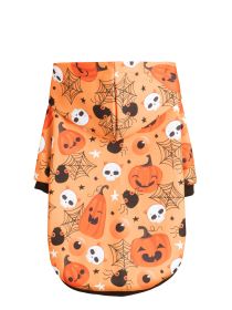 Pet Clothes Small And Medium Sized Dog Cat Pet Halloween Pumpkin Belt (Option: Pumpkin Spider-L)